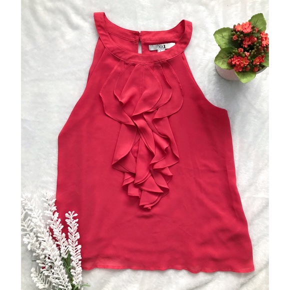 F21 Ruffled Tank Top - Picture 1 of 4